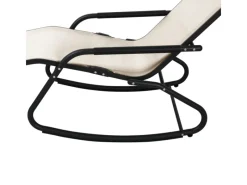 SVITA Sonnenliegen|Fjon Schaukelliege Gartenliege Liegestuhl Sonnenliege Kissen Aluminium