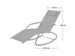 SVITA Sonnenliegen|Fjon Schaukelliege Gartenliege Liegestuhl Sonnenliege Kissen Aluminium