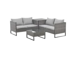 Kansas Rattanlounge Gartenmöbel Set Gartensofa Polyrattan*SVITA Hot