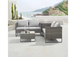 Kansas Rattanlounge Gartenmöbel Set Gartensofa Polyrattan*SVITA Hot