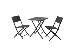 Lima Bistroset 3-teilig 2 Stühle 1 Tisch Balkonset Klappbar*SVITA Clearance