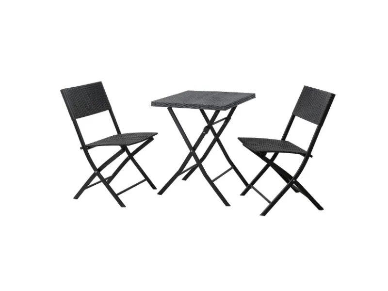 Lima Bistroset 3-teilig 2 Stühle 1 Tisch Balkonset Klappbar*SVITA Clearance