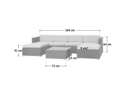 SVITA Lounge-Gartenmöbel|Lugano Polyrattan Lounge Gartenmöbel Set Gartenlounge Gartensofa