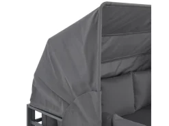 Maui Gartenmöbel-Lounge-Set Mit Dach Outdoor-Sofa Strandkorb-Sonneninsel Stahl*SVITA Best