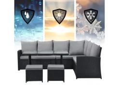 Monroe Garten-Lounge Set Polyrattan Lounge-Möbel Sitzgruppe*SVITA Online