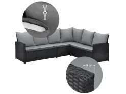 Monroe Garten-Lounge Set Polyrattan Lounge-Möbel Sitzgruppe*SVITA Online