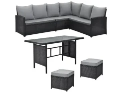 Monroe Garten-Lounge Set Polyrattan Lounge-Möbel Sitzgruppe*SVITA Online