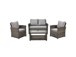 Roma Polyrattan Set Sitzgruppe Lounge Tisch Garnitur Gartenmöbel*SVITA Discount