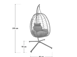 Shelly Hängesessel Mit Gestell Hängestuhl Hängesitz Hängekorb*SVITA Online
