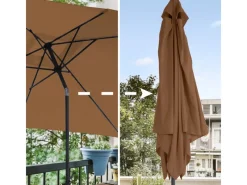 SVITA Sonnenschirme|Sonnenschirm 3x2m Balkonschirm Rechteckig Mit Sonnenschutz Matt