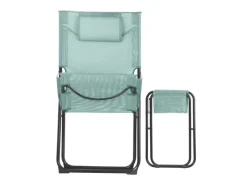 SVITA Sonnenliegen|Tomra Liegestuhl Mit Hocker Klappbar Campingstuhl Kopfkissen