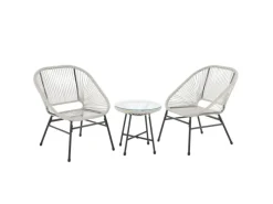 Tulum Balkon-Möbel 3-tlg. Garten-Möbel Set Balkonstühle Mit Tisch*SVITA Clearance