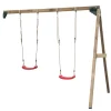 SwingKing Gartenspielgeräte|Doppel-Schaukel Roger Wandanbau
