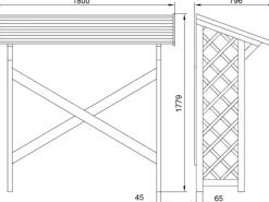 Tetzner und Jentzsch Kaminholzregale|T & J Kaminholzregal Anne 178 cm x 179 cm