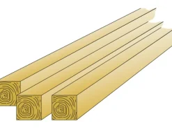 T & J Kantholz druckimprägniert 9 cm x 9 cm x 210 cm*Tetzner und Jentzsch