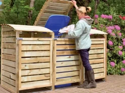 T & J Mülltonnenbox Henri für 3 Tonnen Holz imprägniert*Tetzner und Jentzsch Discount