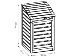 T & J Mülltonnenbox Henri für 1 Tonne Holz imprägniert*Tetzner und Jentzsch Outlet