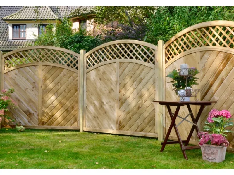 T & J Sichtschutzzaun Classic-Serie-Doppelbogen 180 x 200/180 cm*Tetzner und Jentzsch Outlet