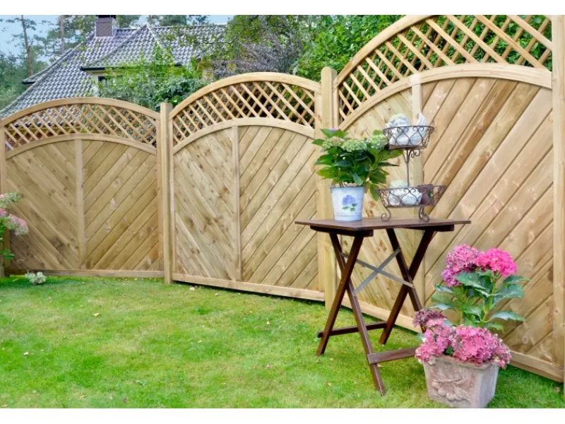 T & J Sichtschutzzaun Classic-Serie-Doppelbogen 180 x 200/180 cm*Tetzner und Jentzsch Outlet