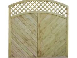 T & J Sichtschutzzaun Classic-Serie-Doppelbogen 180 x 200/180 cm*Tetzner und Jentzsch Outlet