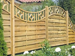 Tetzner und Jentzsch Balkonsichtschutz|T & J Sichtschutzzaun  Olymp-Serie Doppelbogen II 180x160/140 cm