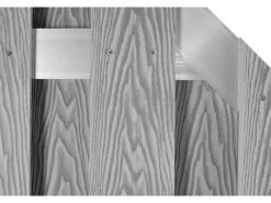 T & J WPC-Sichtschutzzaun Dalian Ecke Alu/Grau gebürstet 90 x 180/90 cm*Tetzner und Jentzsch Best