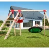 Weka Gartenspielgeräte|Tabaluga Doppelschaukel mit Podest, Schaukelnest und Schaukelbrett