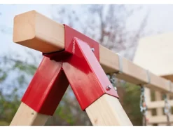 Weka Gartenspielgeräte|Tabaluga Doppelschaukel mit Podest, Schaukelnest und Schaukelbrett