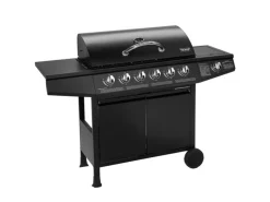 TAINO Gasgrills|Basic 6+1 Gasgrill BBQ Grillwagen Edelstahl Brenner Seitenkocher TÜV Grill