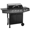 Basic 4+1 Gasgrill BBQ Grillwagen 4 Edelstahl Brenner Seitenkocher TÜV Grill*TAINO Best