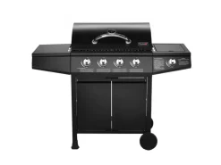 Basic 4+1 Gasgrill BBQ Grillwagen 4 Edelstahl Brenner Seitenkocher TÜV Grill*TAINO Best