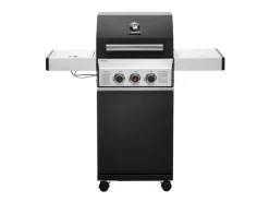 Black 2+1 + Drehspieß-Set Gasgrill Mit Seitenbrenner Gasgrill 2 Brenner Matt Schwarz*TAINO Sale