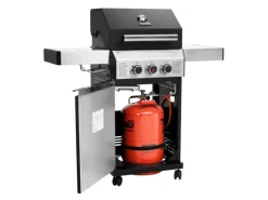 Black 2+1 Gasgrill Im Praktischen Set Mit Abdeckhaube Und Gasdruckminderer*TAINO Discount