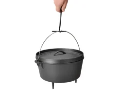 Dutch Oven Gusseisen 8L Set Deckelheber Ständer Zubehör Cast Iron*TAINO Outlet