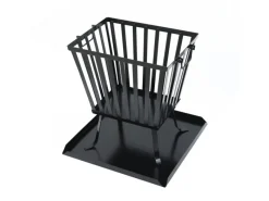 Feuerkorb Eckig Mit Funkenschutz Unterlage Garten Outdoor Stahl Schwarz*TAINO Hot