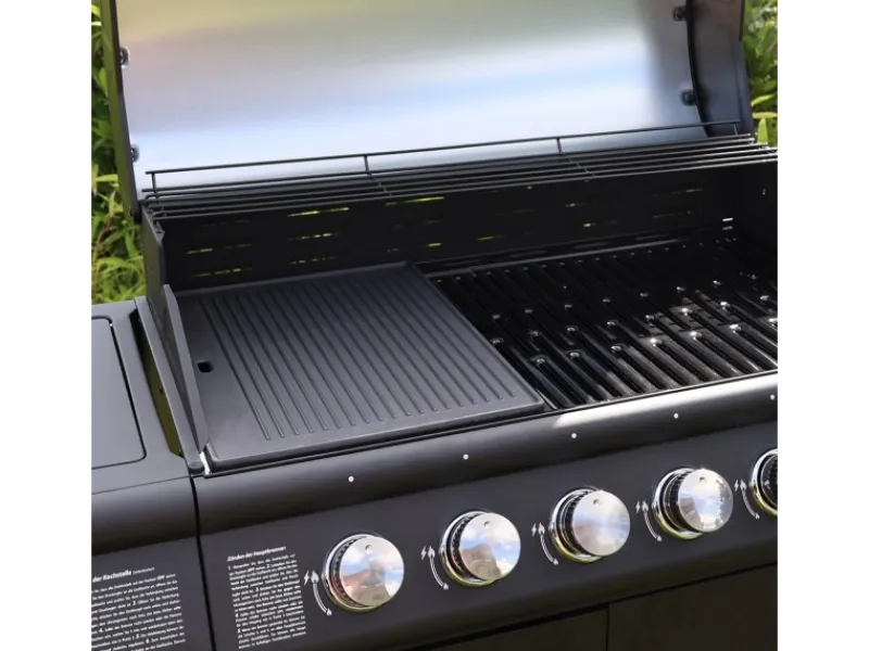 Grillplatte Zubehör Wendeplatte Gusseisen Pizzaplatte Gasgrill*TAINO Discount