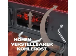 TAINO Smoker|Hero XL Holzkohlegrill BBQ Grillwagen Smoker Räucherofen Kohle