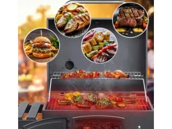 TAINO Smoker|Hero XL Holzkohlegrill BBQ Grillwagen Smoker Räucherofen Kohle