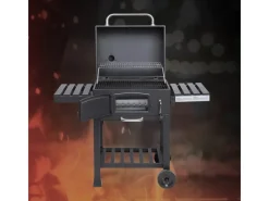 TAINO Smoker|Hero XL Holzkohlegrill BBQ Grillwagen Smoker Räucherofen Kohle