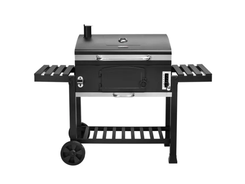 TAINO Smoker|Hero XXL Smoker Set Mit Haube Grillplatte BBQ Grillwagen Holzkohlegrill Grill Räucherofen