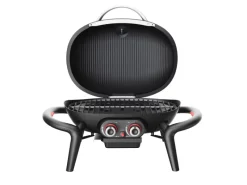 Kenai Set Gasgrill Abdeckhaube Gasdruckminderer Klein Tischgrill Outdoorküche Aluguss Schwarz*TAINO Discount