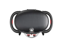 Kenai Set Gasgrill Abdeckhaube Gasdruckminderer Klein Tischgrill Outdoorküche Aluguss Schwarz*TAINO Discount