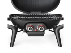 Kenai Set Gasgrill Abdeckhaube Gasdruckminderer Klein Tischgrill Outdoorküche Aluguss Schwarz*TAINO Discount