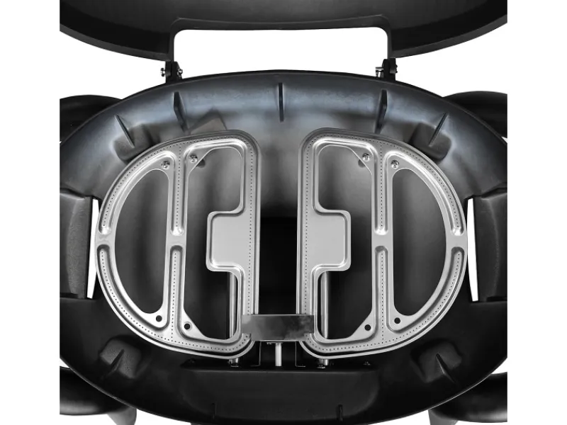 Kenai Set Gasgrill Abdeckhaube Gasdruckminderer Klein Tischgrill Outdoorküche Aluguss Schwarz*TAINO Discount