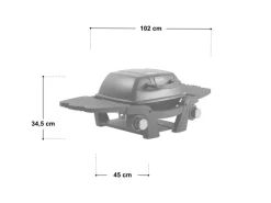 Mahto Gasgrill Klein Tischgrill Balkongrill Gas 2 Brenner Schwarz*TAINO Best