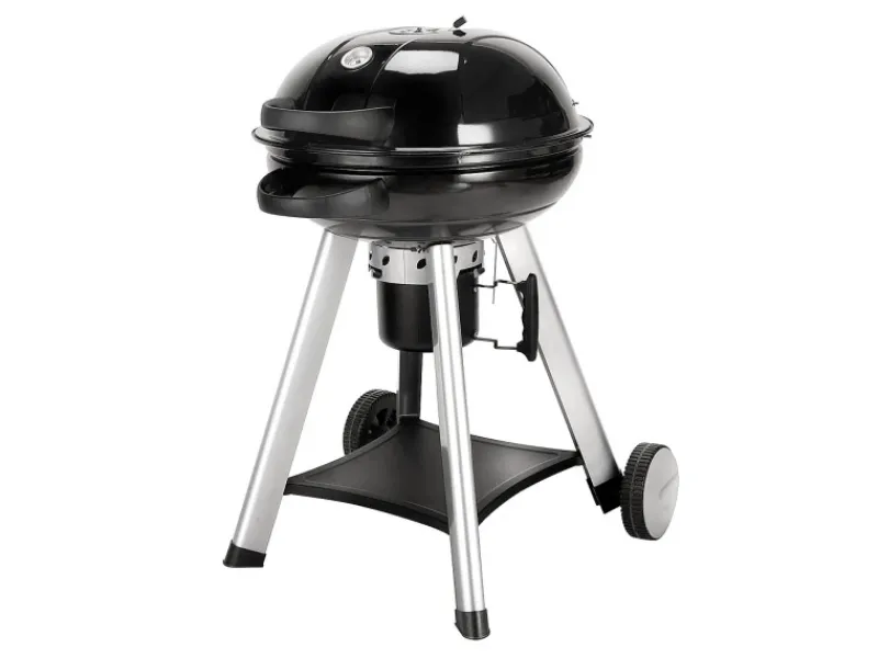 Neo Holzkohle-Kugelgrill Mit Klappbarem Deckel Kettle-Grill Ø 57cm Schwarz*TAINO