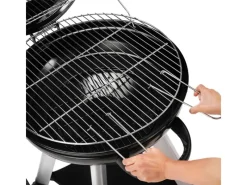 Neo Holzkohle-Kugelgrill Mit Klappbarem Deckel Kettle-Grill Ø 57cm Schwarz*TAINO