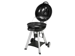 Neo Holzkohle-Kugelgrill Mit Klappbarem Deckel Kettle-Grill Ø 57cm Schwarz*TAINO