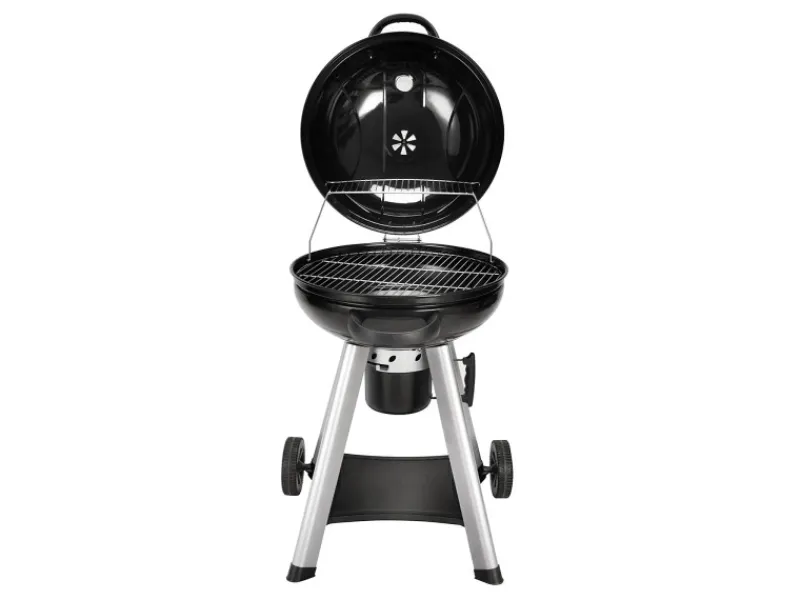 Neo Holzkohle-Kugelgrill Mit Klappbarem Deckel Kettle-Grill Ø 57cm Schwarz*TAINO