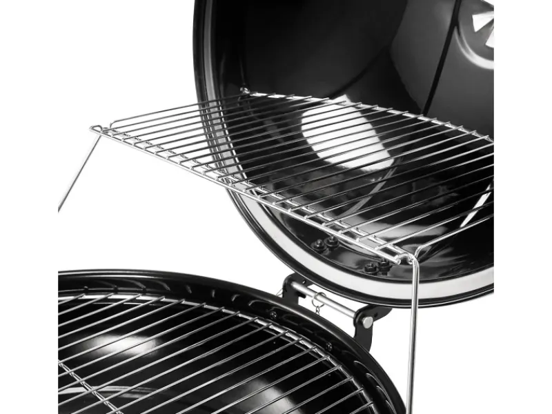 Neo Holzkohle-Kugelgrill Mit Klappbarem Deckel Kettle-Grill Ø 57cm Schwarz*TAINO